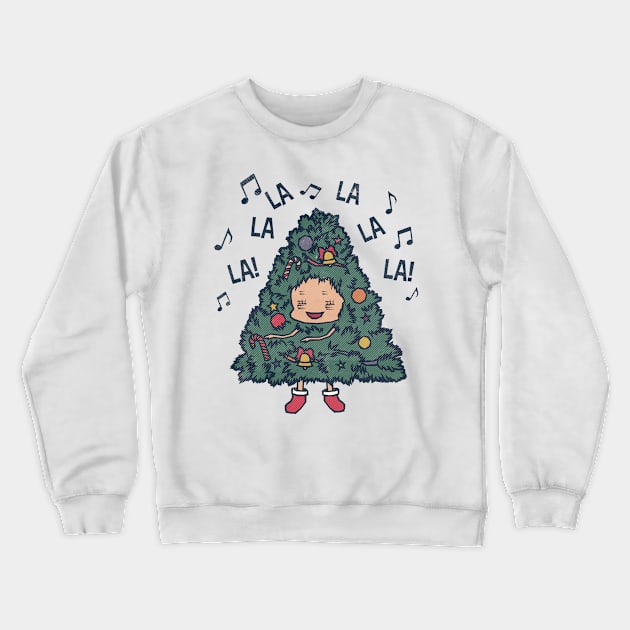 Christmas Tree Charmy La La La Crewneck Sweatshirt by Cartoonime Stoner